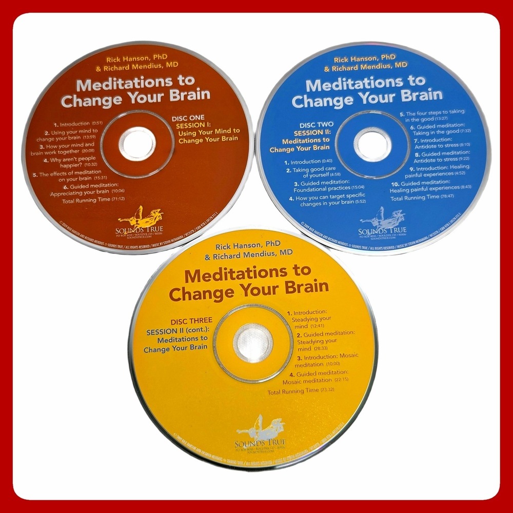 Meditations to Change Your Brain 3 CD Set Rick Hanson Richard Mendius Audio